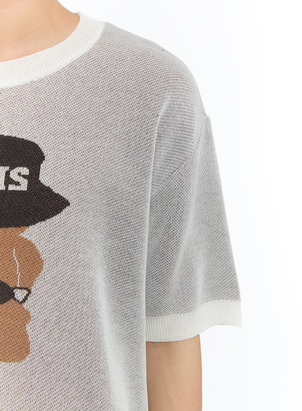 Men’s Teddy Graphic Knit T-Shirt IY530 - Image 4
