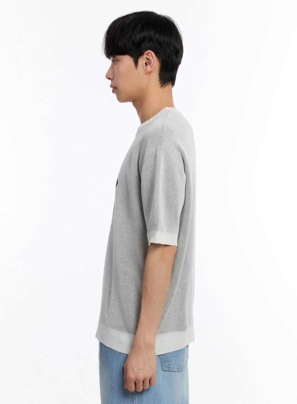 Men’s Teddy Graphic Knit T-Shirt IY530 - Image 5
