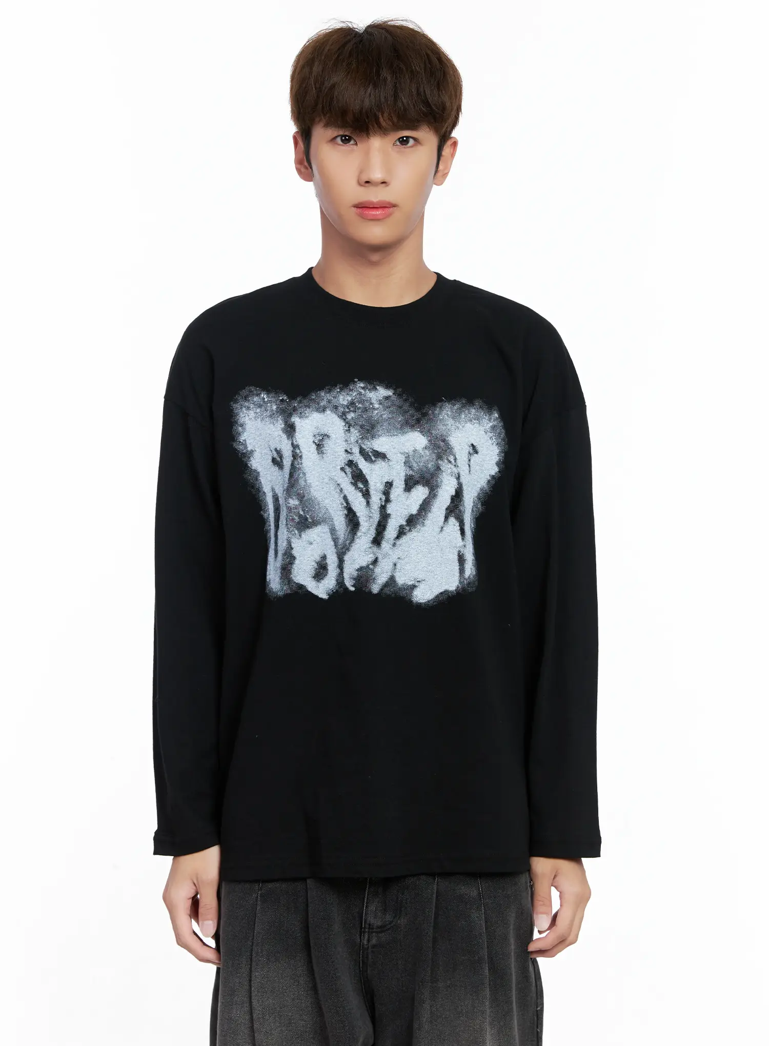 Men's Abstract Graffiti Long-Sleeve Tee IO502 - Image 9
