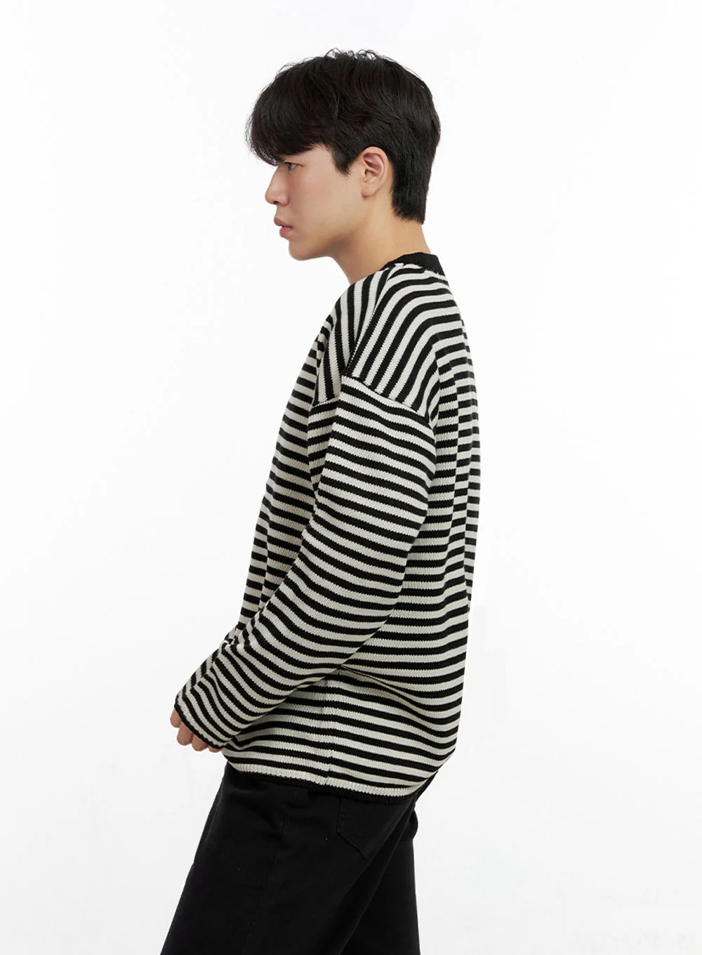 Men's Acrylic Striped Long Sleeve Top IN422 - Image 4