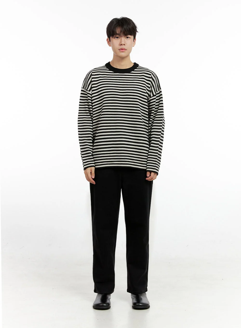 Men's Acrylic Striped Long Sleeve Top IN422 - Image 6