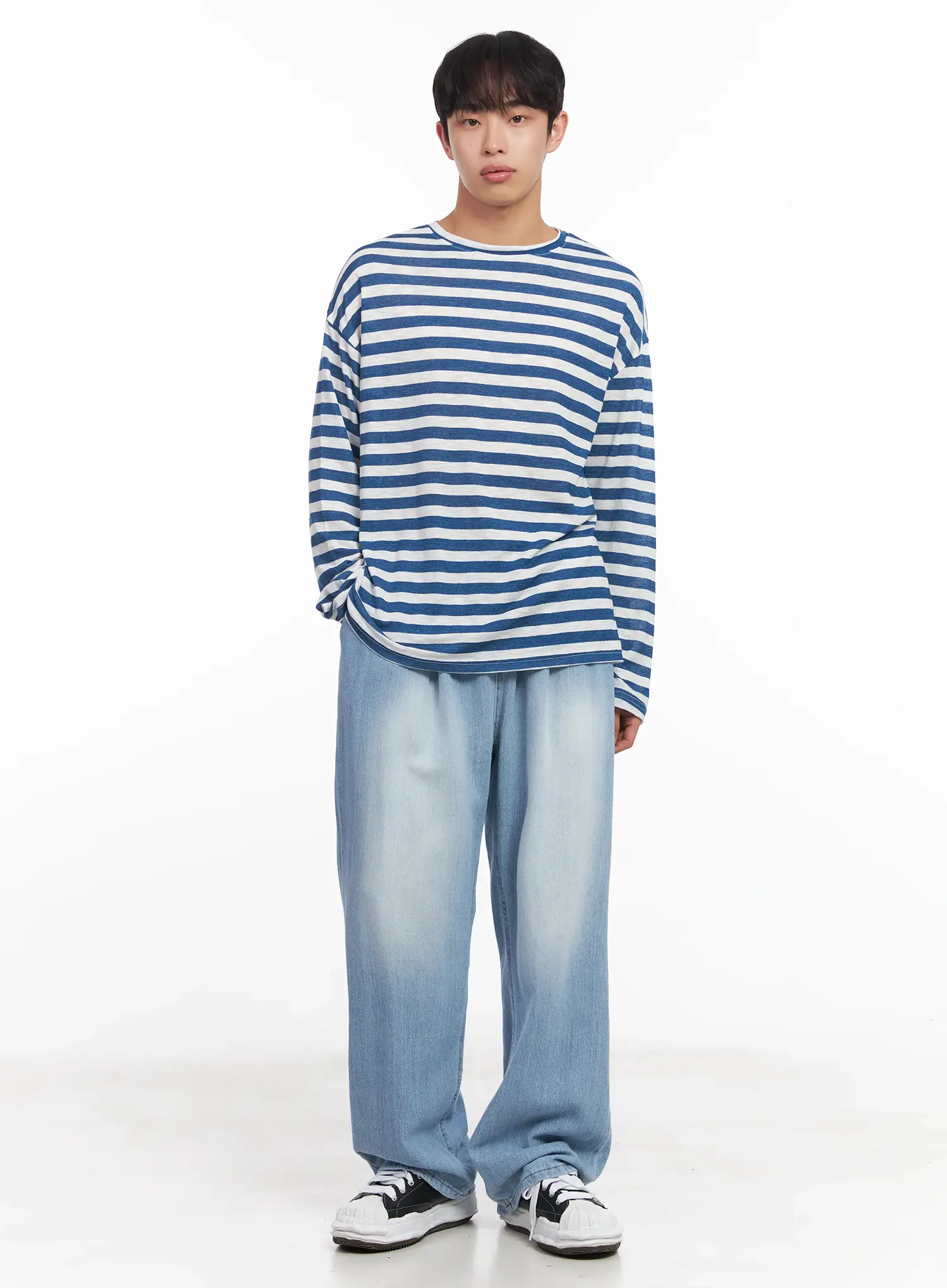 Men's Adjustable Linen Denim Pants (Light blue) IU519 - Image 2