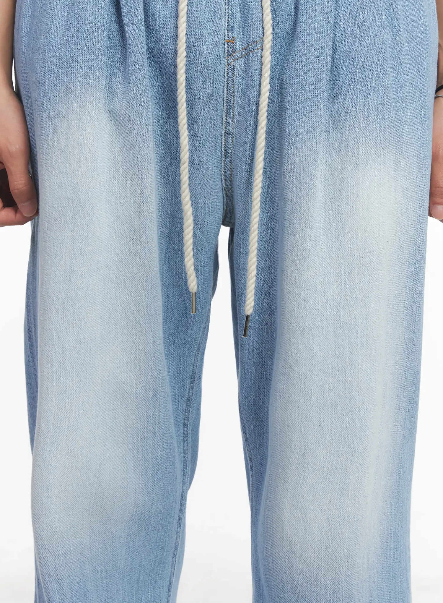 Men's Adjustable Linen Denim Pants (Light blue) IU519 - Image 5