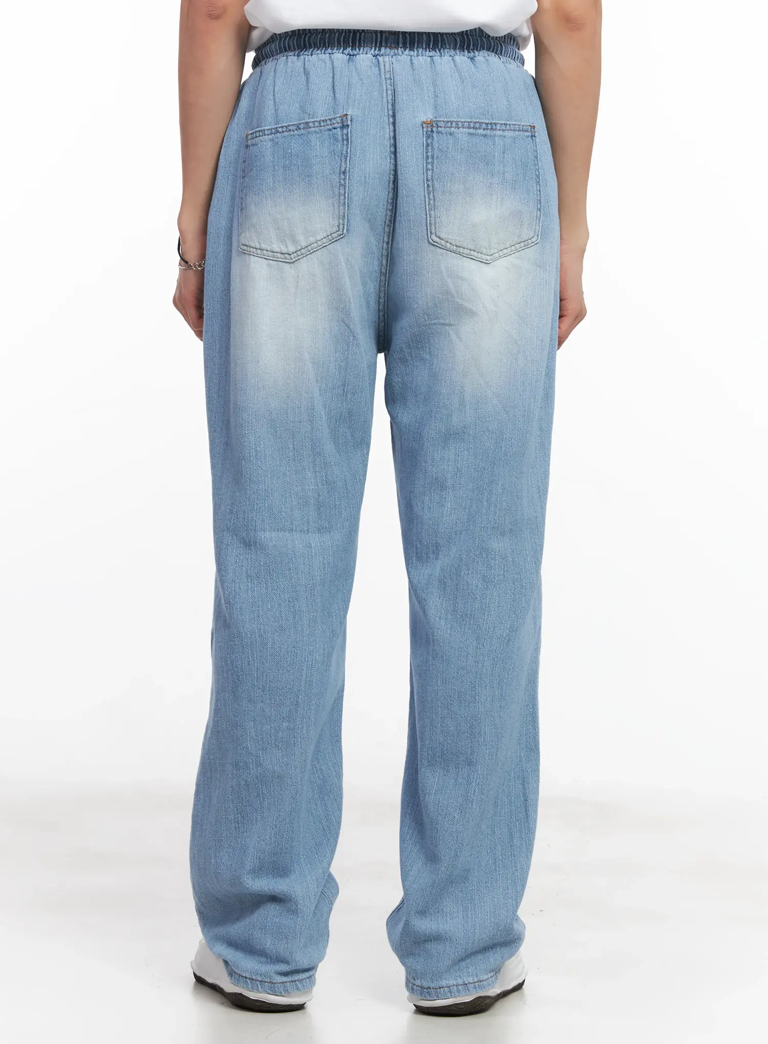 Men's Adjustable Linen Denim Pants (Light blue) IU519 - Image 7