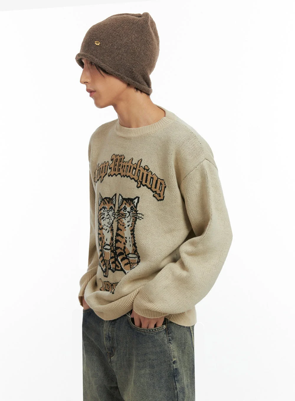 Men's Animal Print Sweater IO417 - Image 5