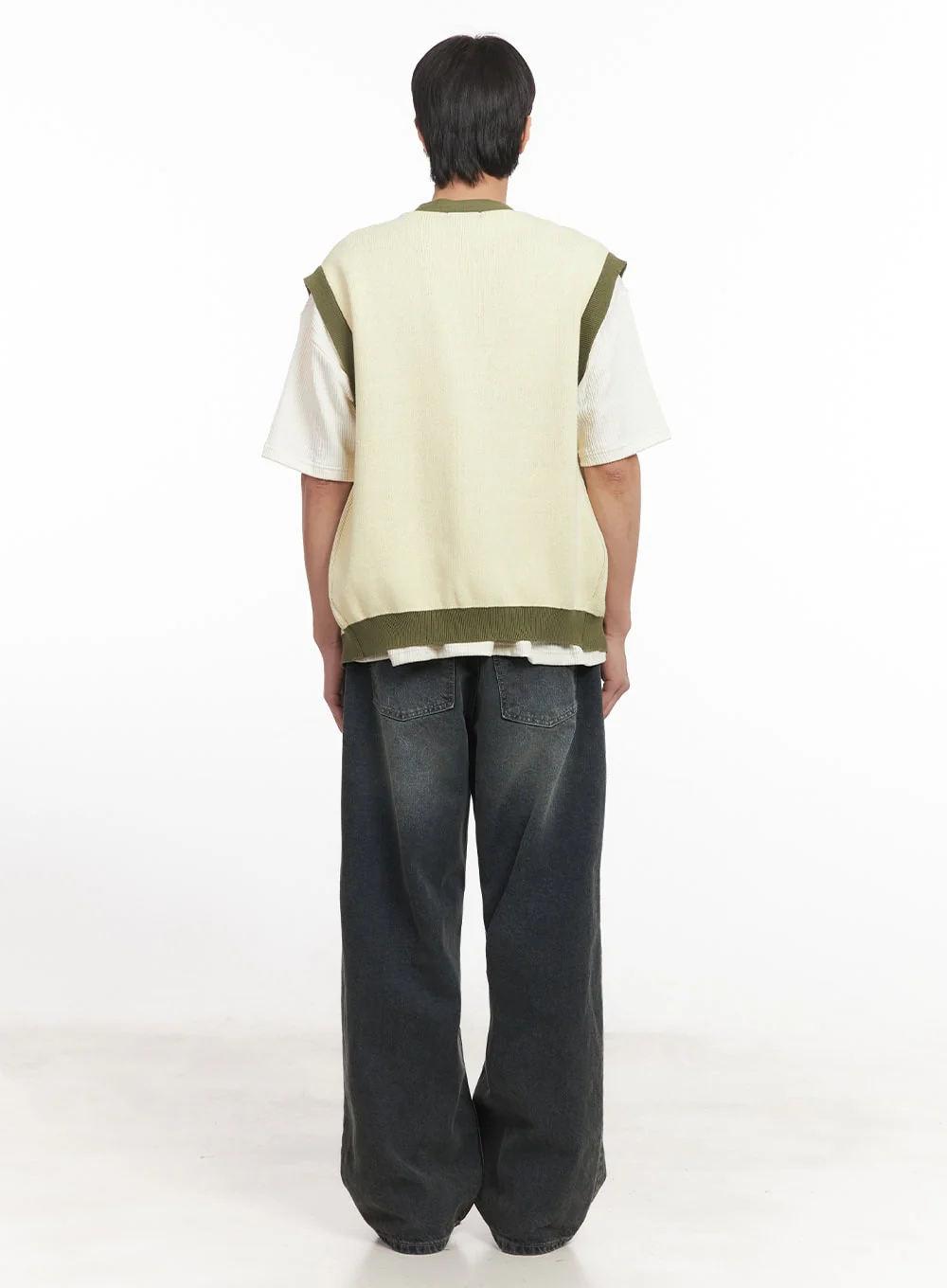 Men's Argyle V-Neck Sweater Vest IA511 - Image 8