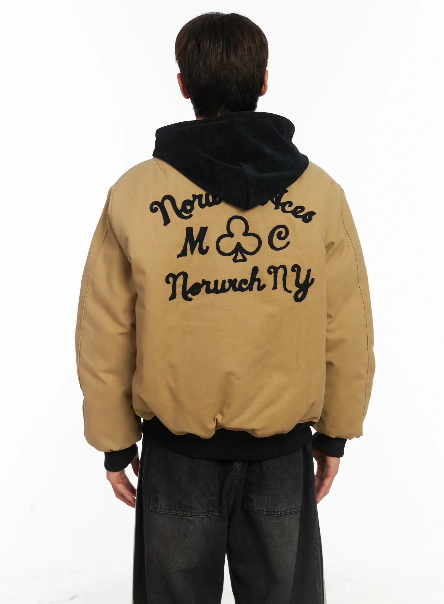 Men's Back Graphic Bomber Jacket IJ514 - Image 5