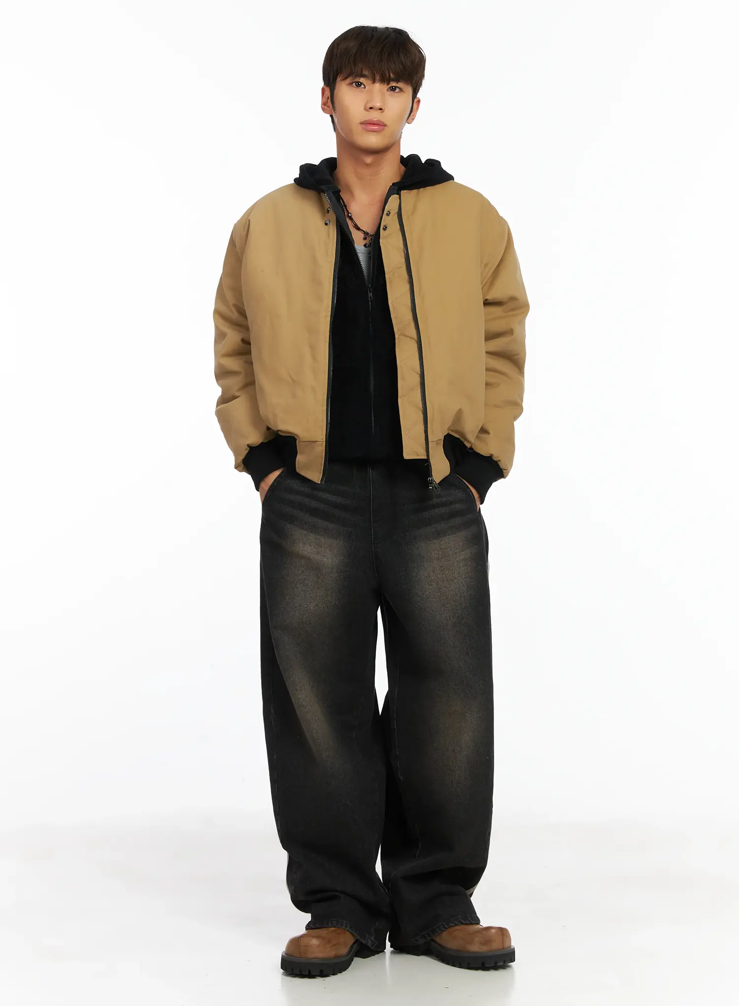 Men's Back Graphic Bomber Jacket IJ514 - Image 7