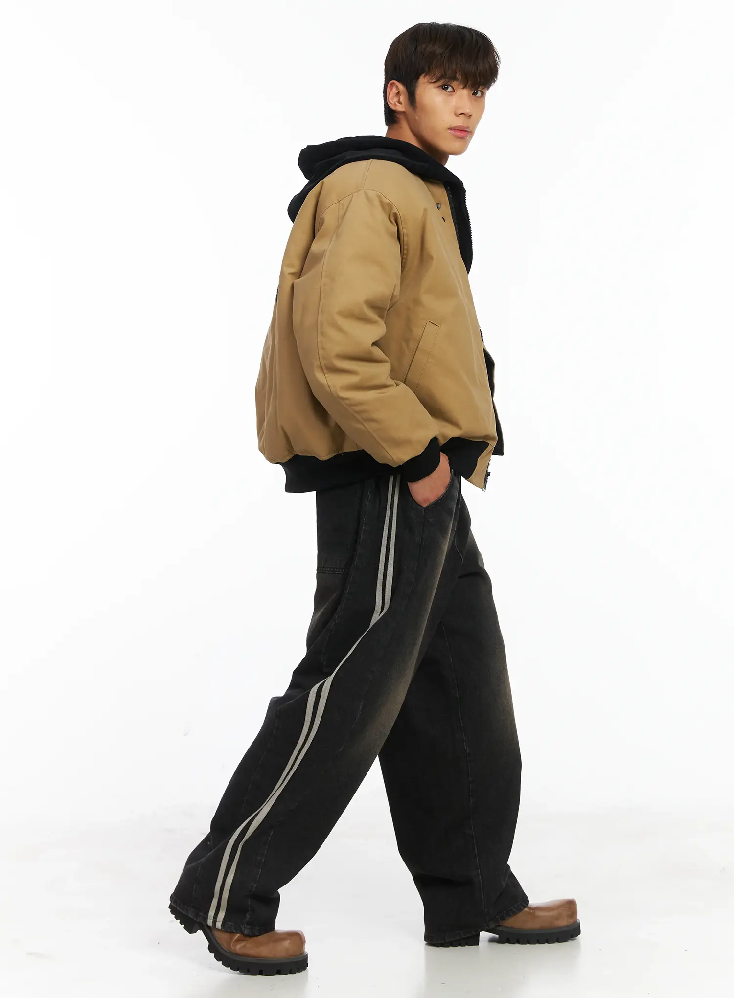 Men's Back Graphic Bomber Jacket IJ514 - Image 8