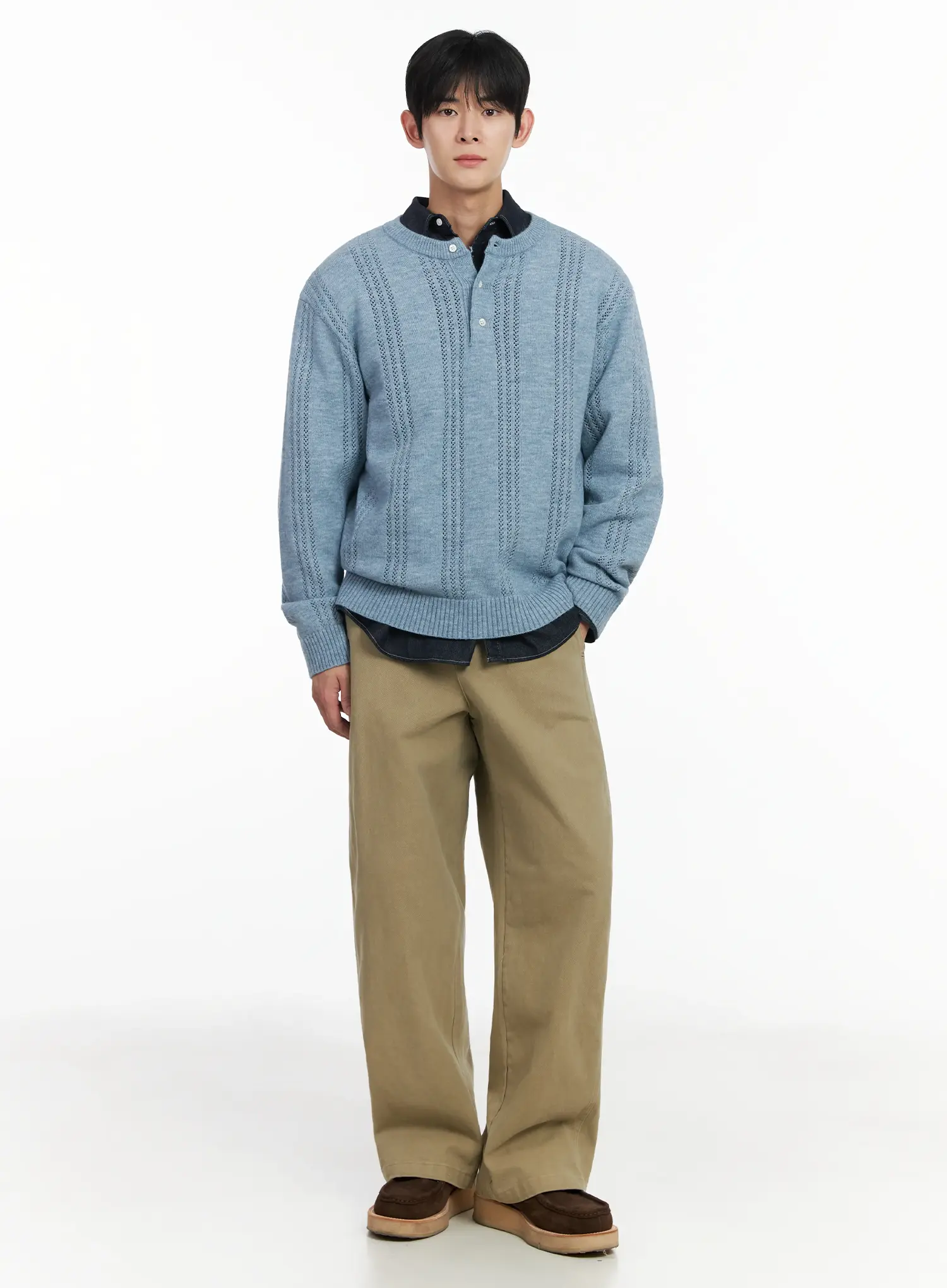 Men's Back Pocket Wide Leg Pants IF517 - Image 9