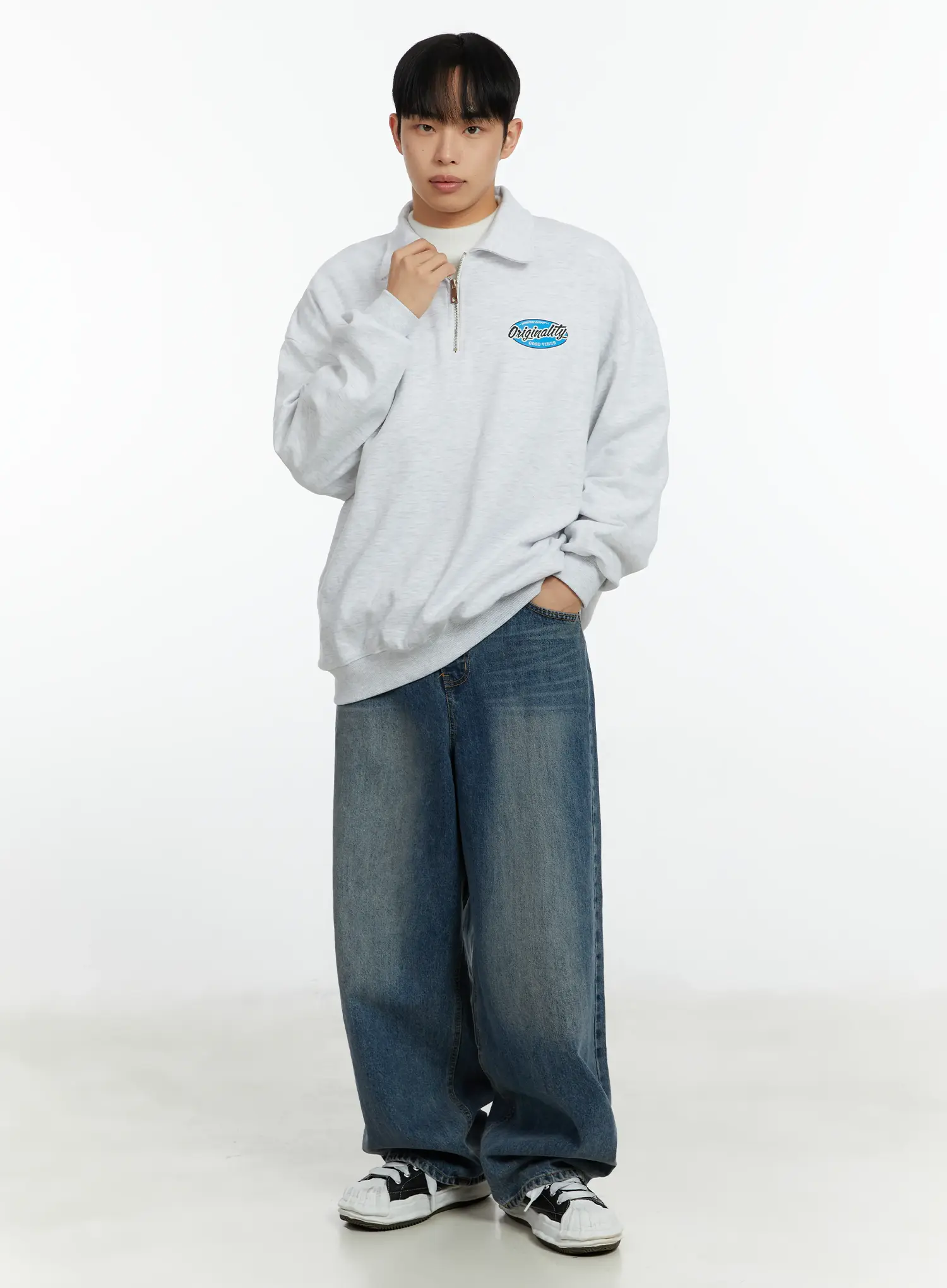 Men's Baggy Wide Jeans IF511 - Image 10