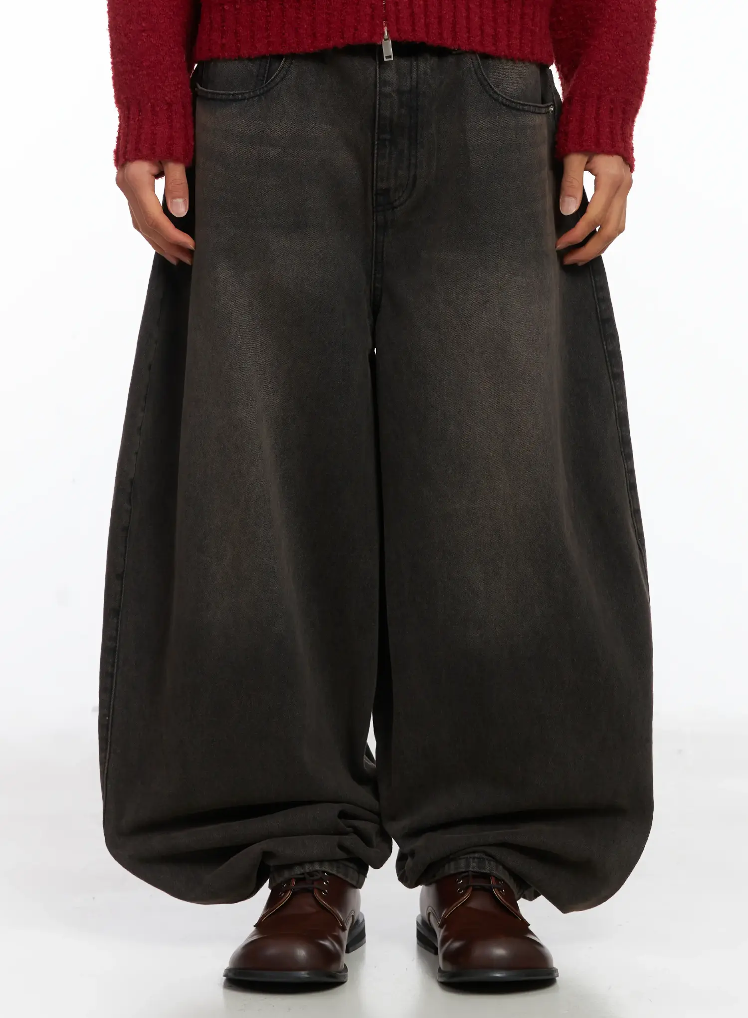 Men's Balloon Fit Wide Jeans IJ514