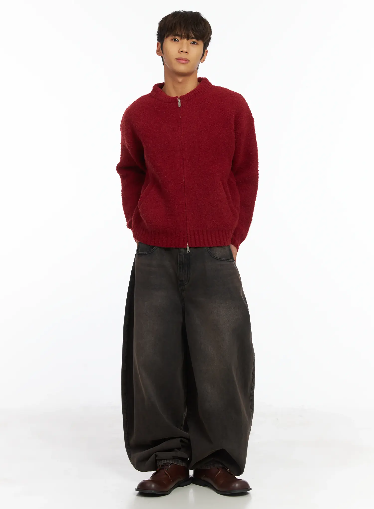 Men's Balloon Fit Wide Jeans IJ514 - Image 11