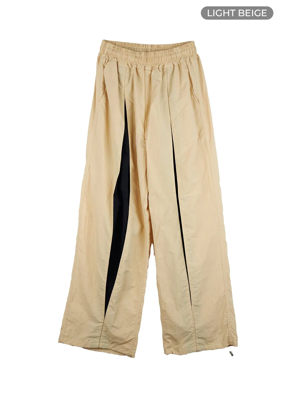 Men's Banded Mixed Color Nylon Wide Pants IS413 - Image 10