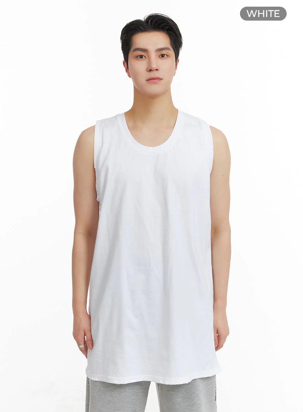Men's Basic Cotton Sleeveless Tee IA401 - Image 10