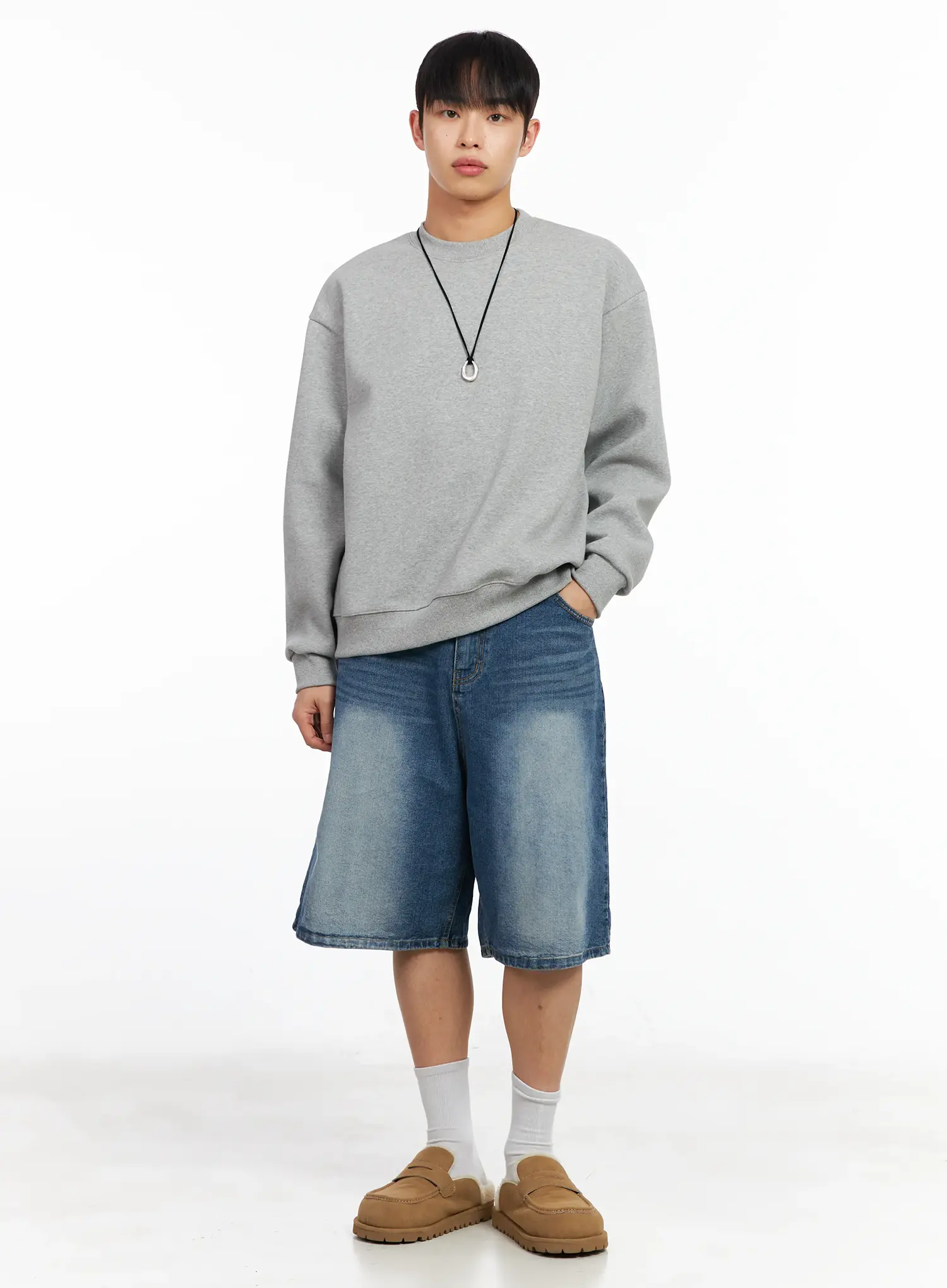 Men's Basic Crewneck Sweatshirt IM516 - Image 8