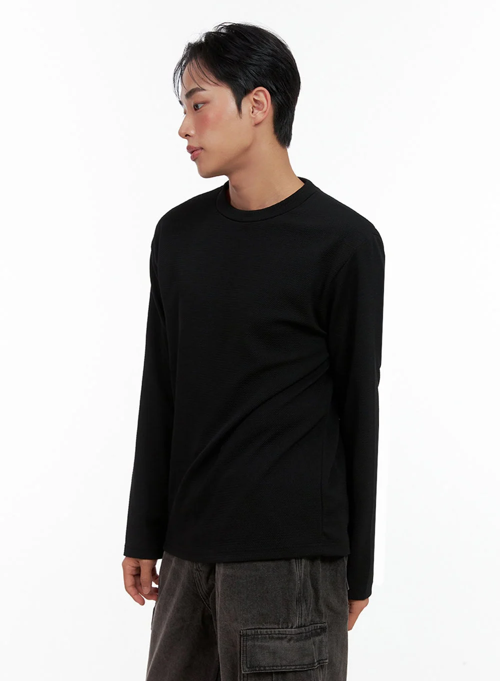 Men's Basic Long Sleeve Tee IN426 - Image 4