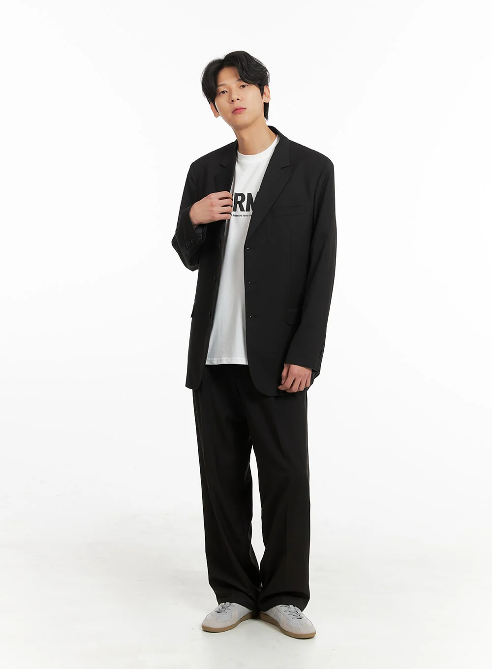 Men's Basic Oversized Button Blazer IA401 - Image 2