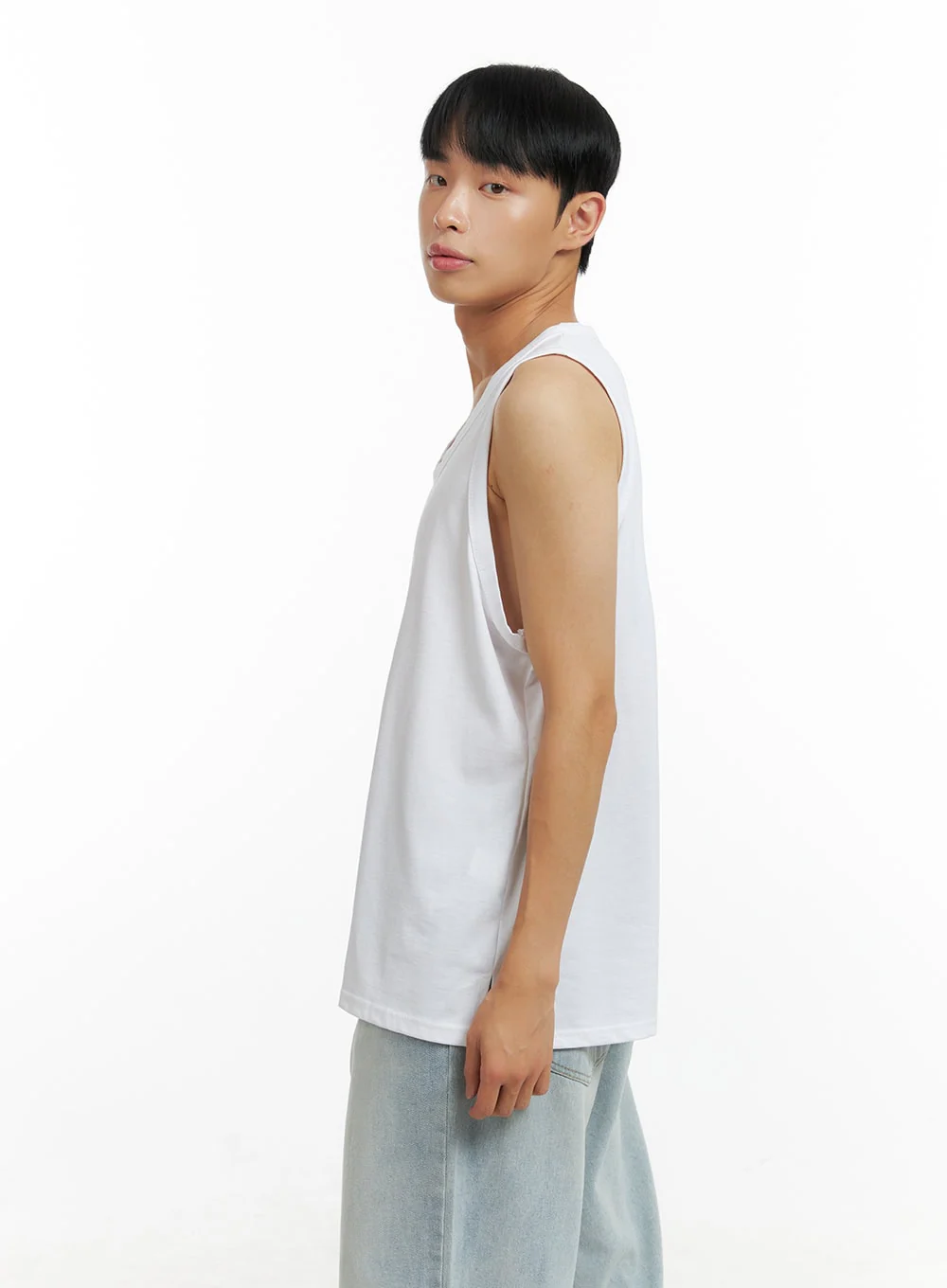 Men's Basic Oversized Cotton Tank Top CL429 - Image 4