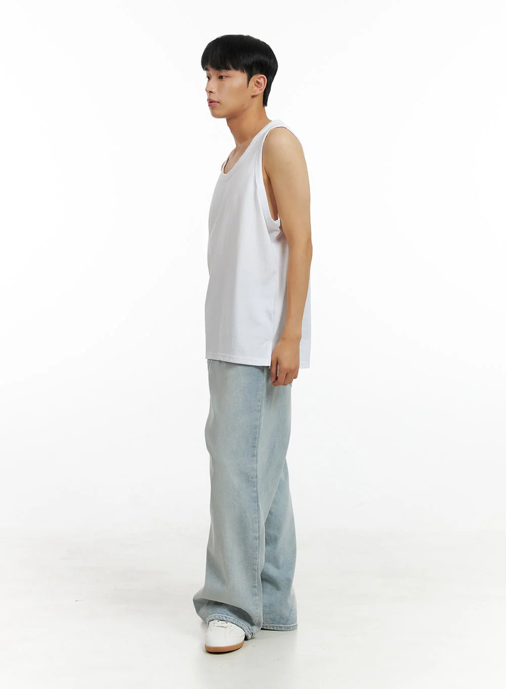 Men's Basic Oversized Cotton Tank Top CL429 - Image 5