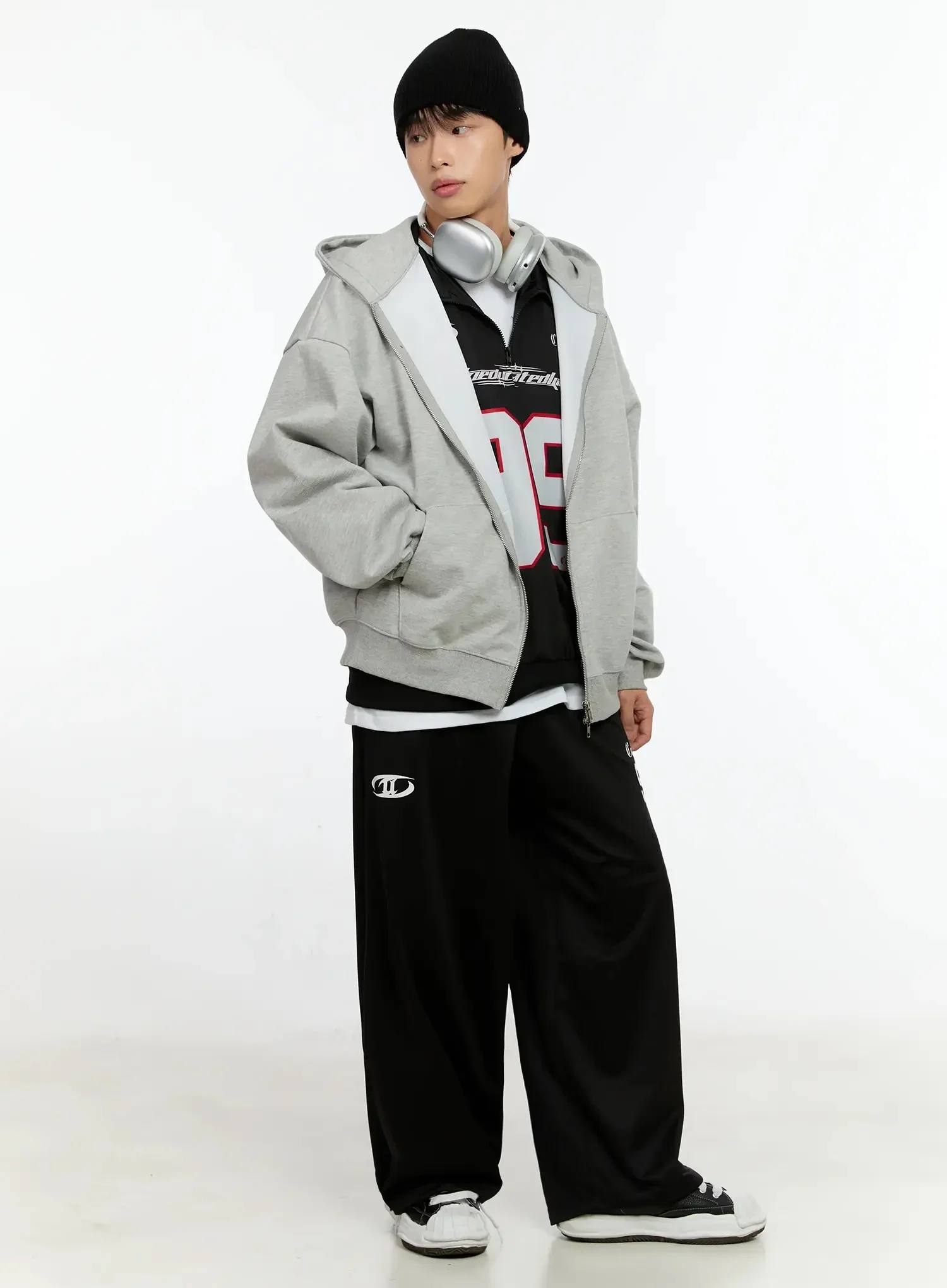 Men's Basic Oversized Zip-Up Hoodie IN525 - Image 12