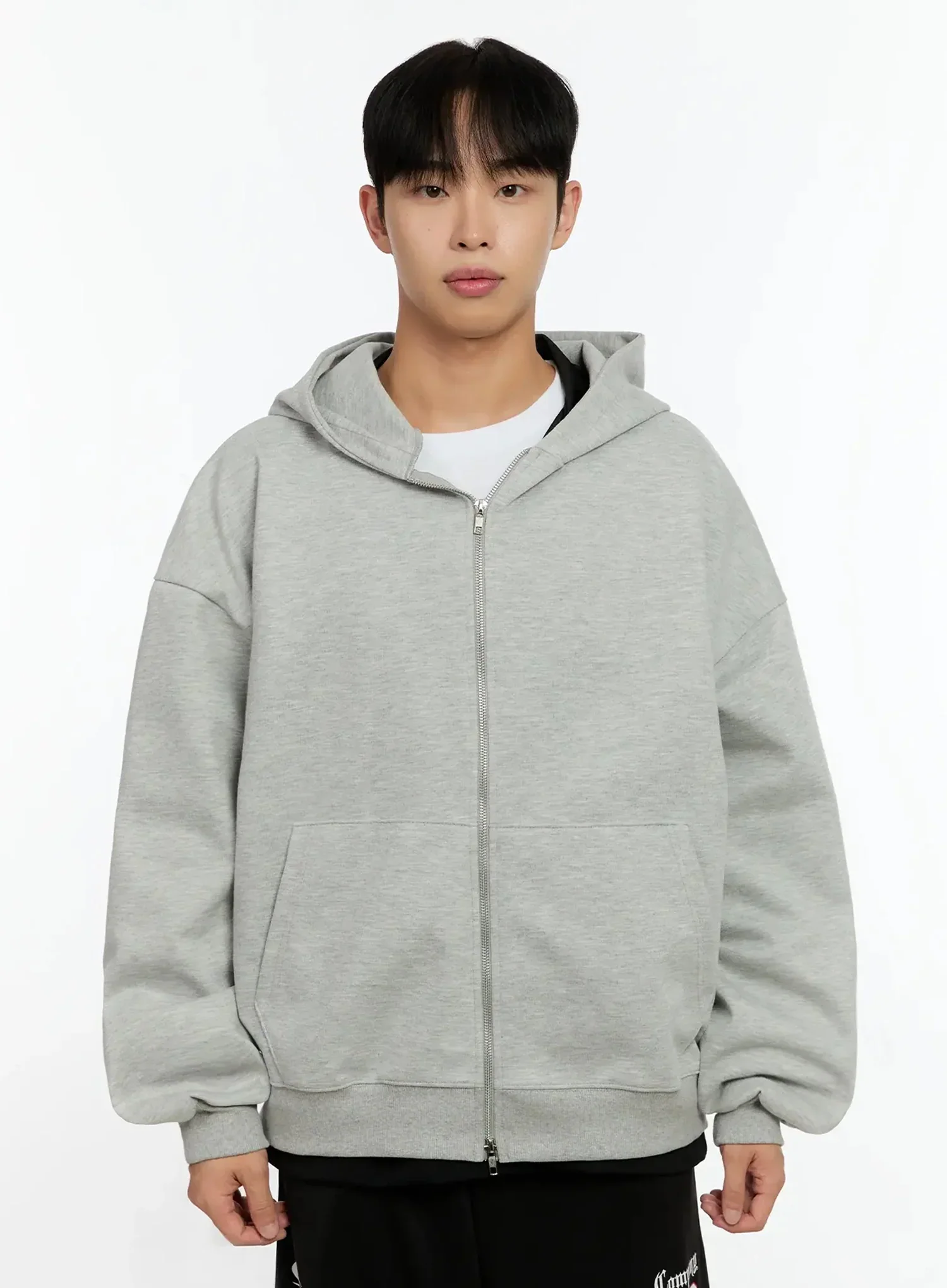 Men's Basic Oversized Zip-Up Hoodie IN525 - Image 13