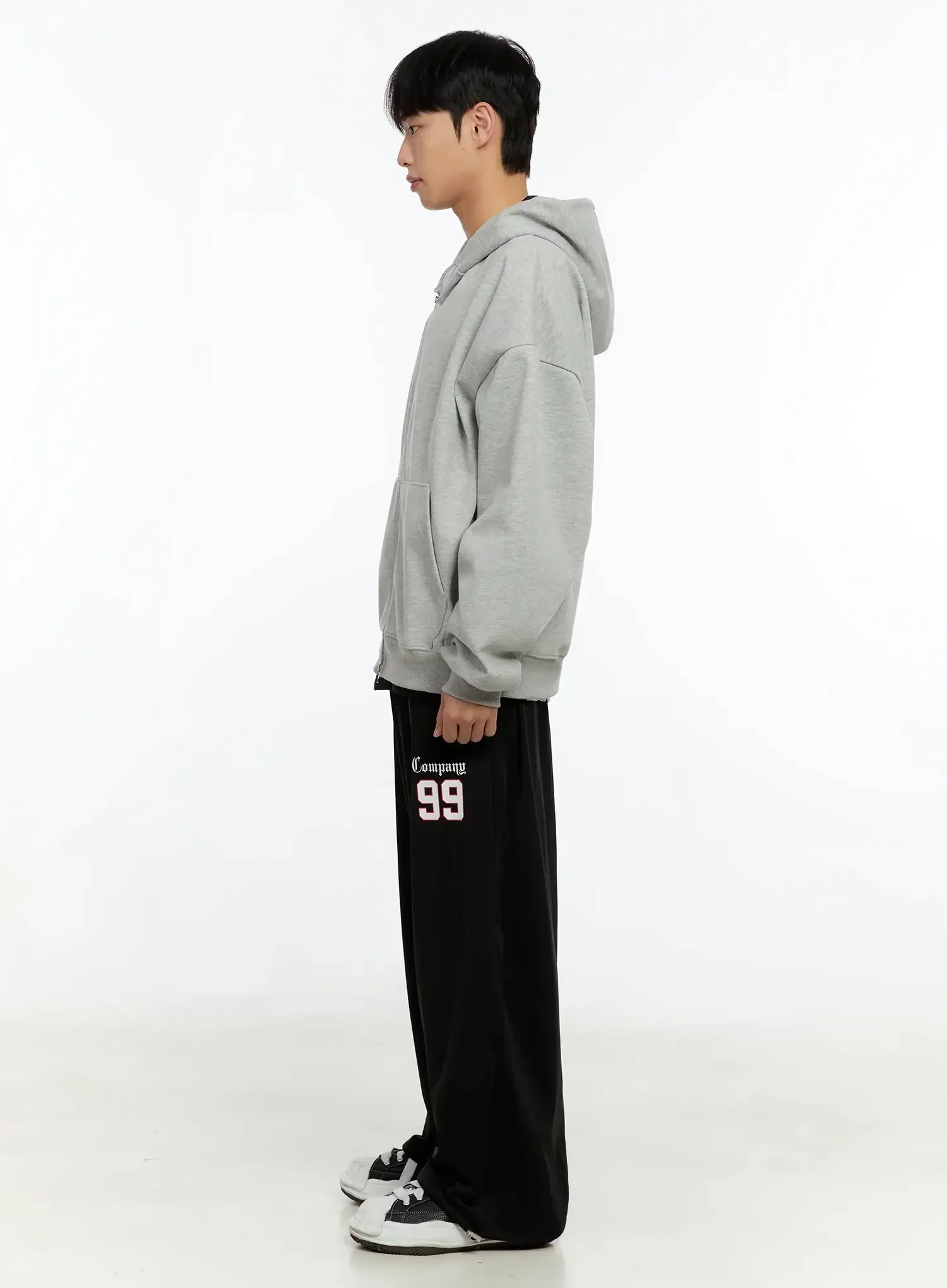 Men's Basic Oversized Zip-Up Hoodie IN525 - Image 7