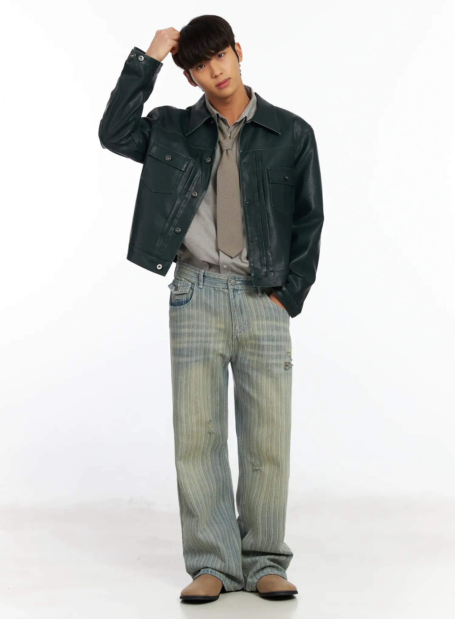 Men's Basic Oxford Shirt IF504 - Image 12