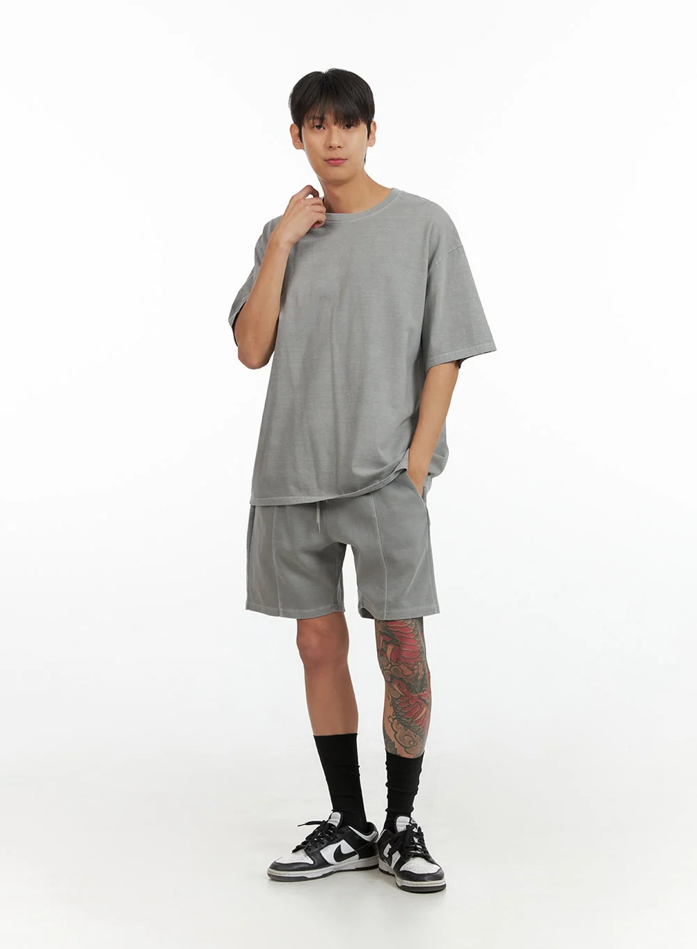 Men's Basic Round Neck T-Shirt IU419 - Image 2