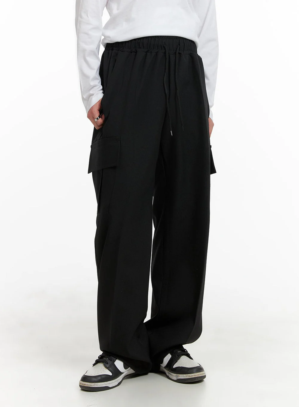 Men's Basic Straight Fit Cotton Cargo Pants IA401 - Image 2