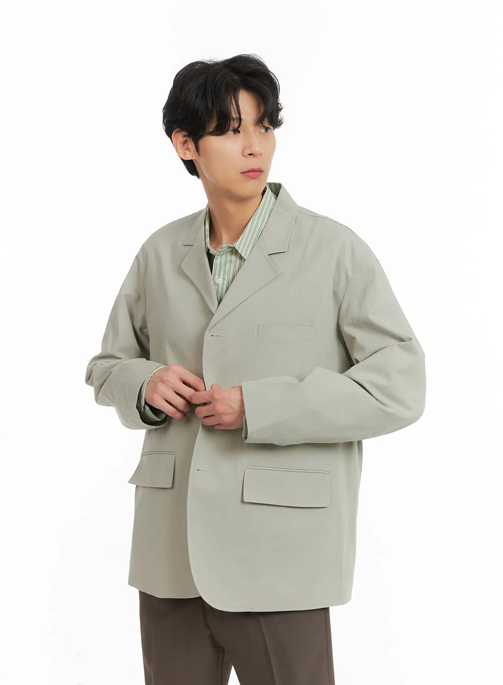 Men's Basic Straight Fit Jacket IA401 - Image 4