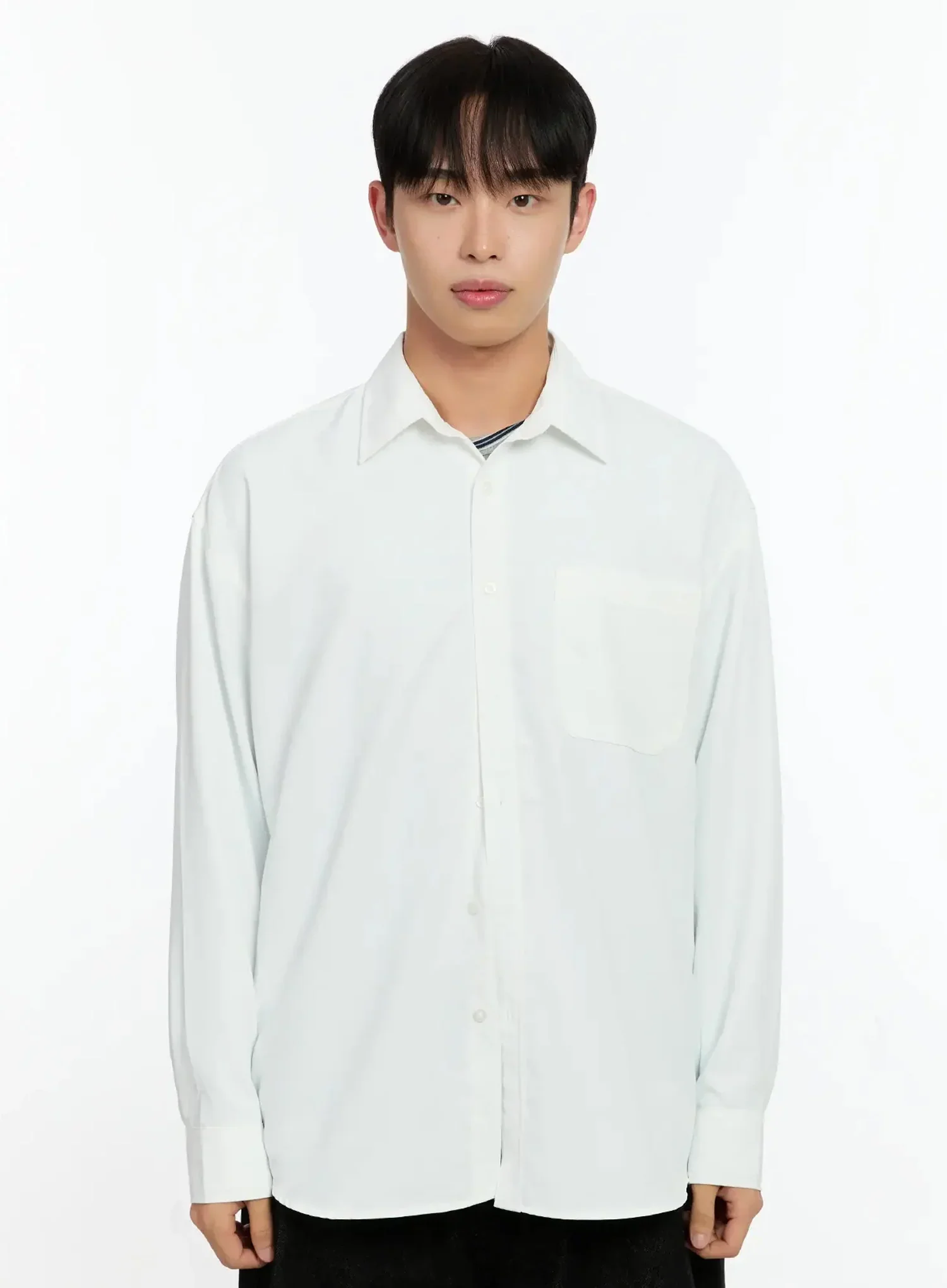 Men's Basic Tencel Button-Up Shirt IN525 - Image 15