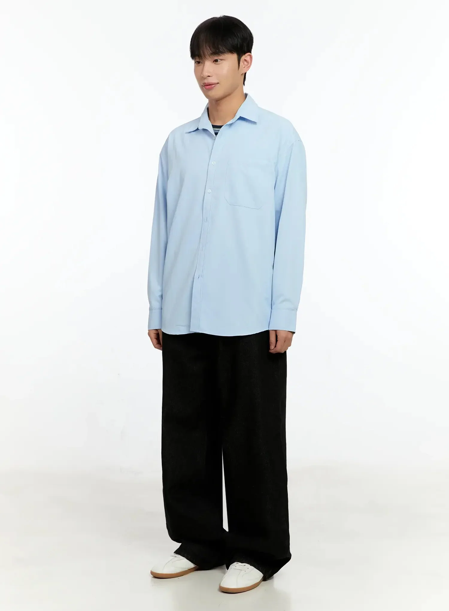 Men's Basic Tencel Button-Up Shirt IN525 - Image 5