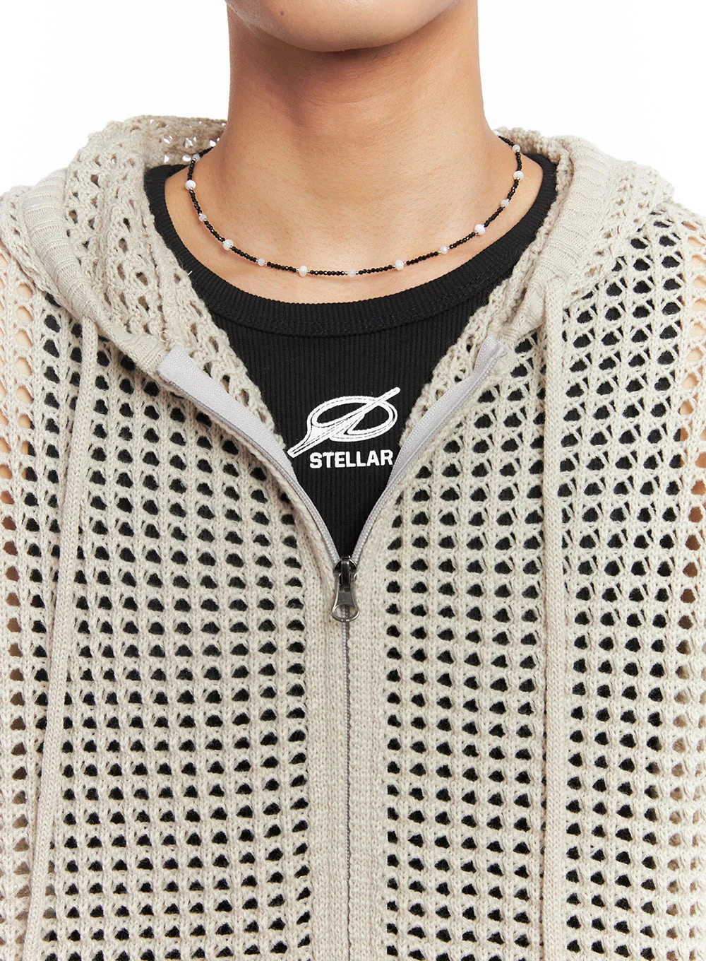 Men's Beaded Charm Necklace IY508 - Image 3