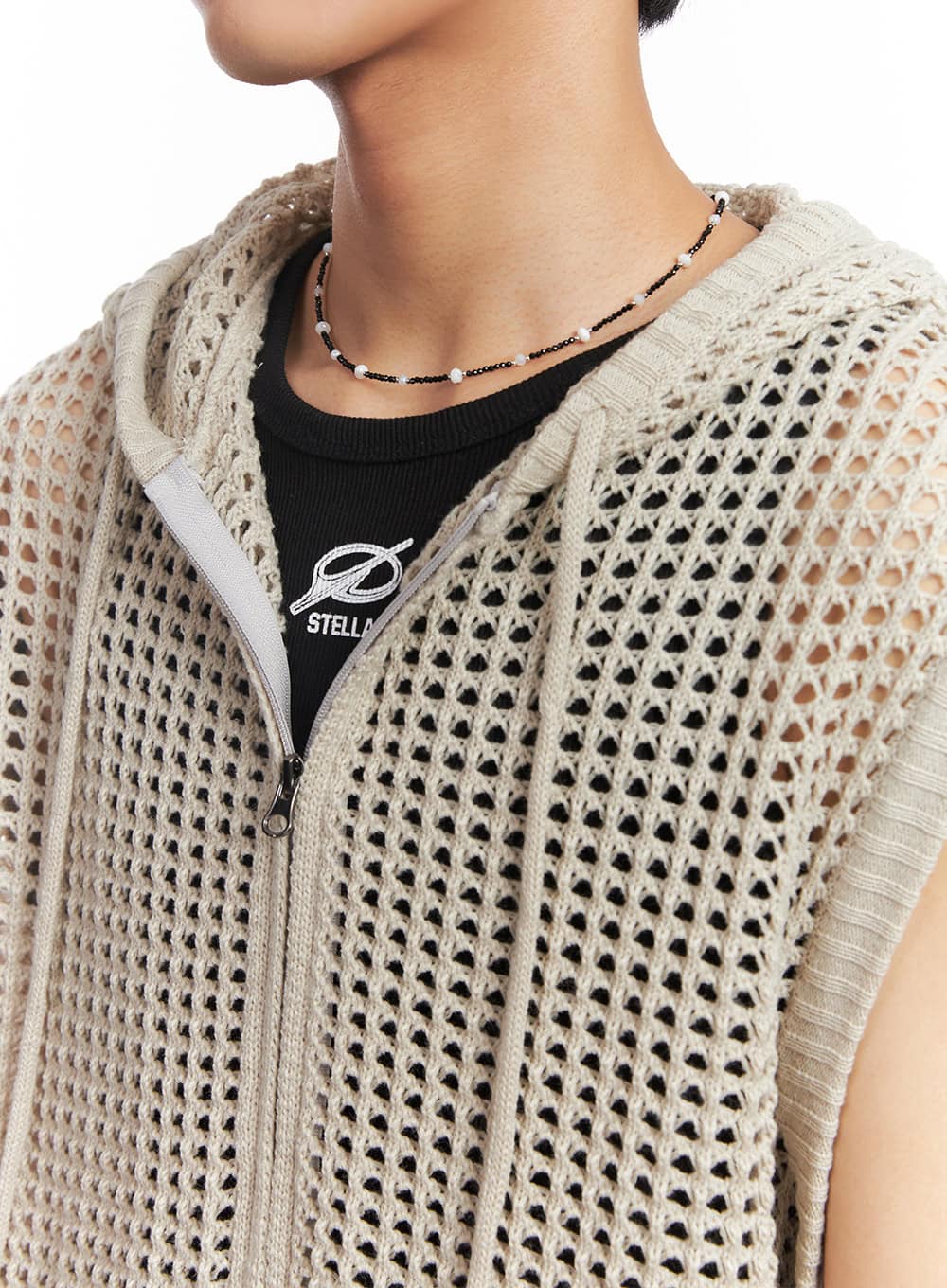Men's Beaded Charm Necklace IY508 - Image 4