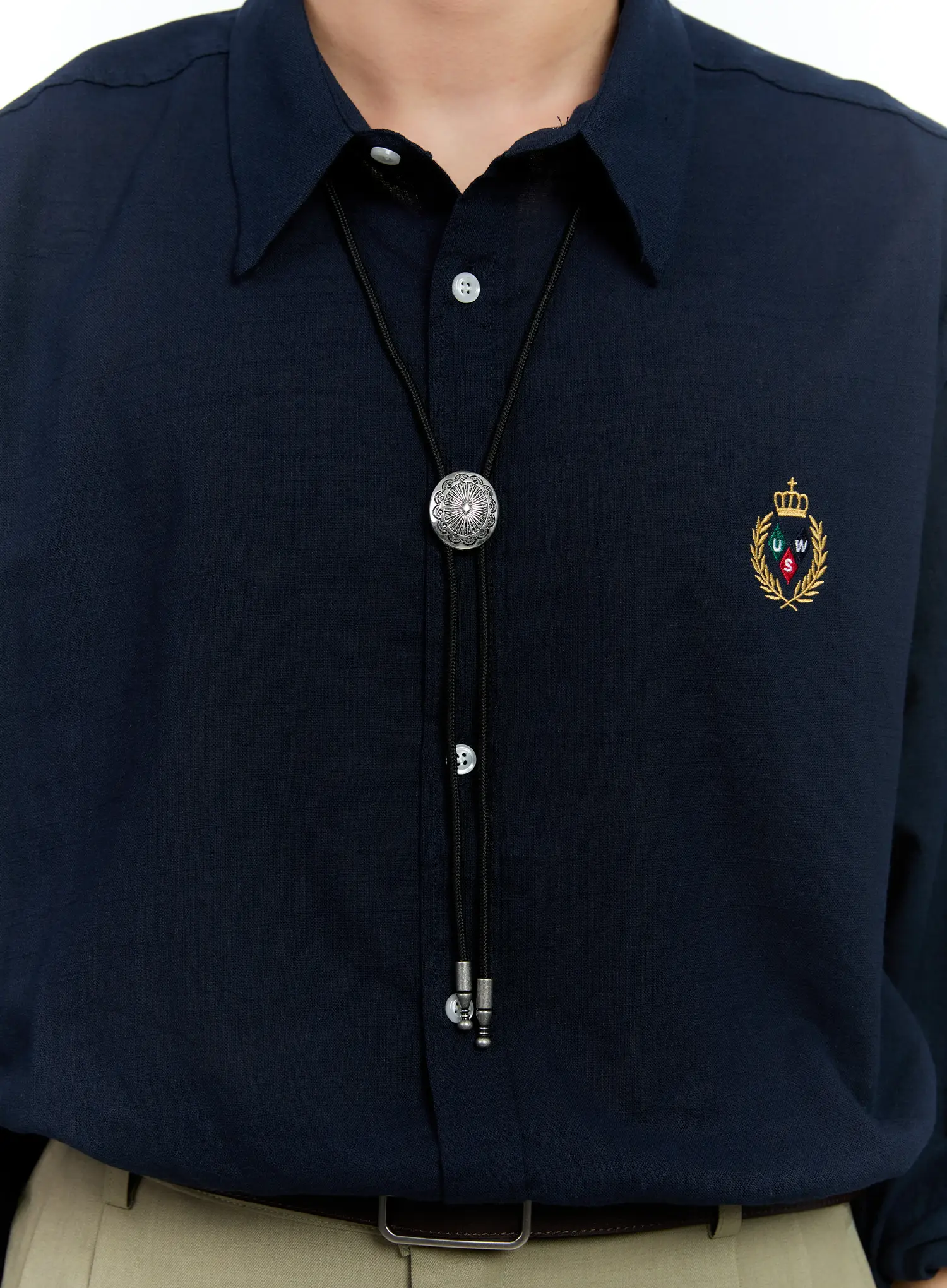Men's Bolo Tie Necklace IL517 - Image 8