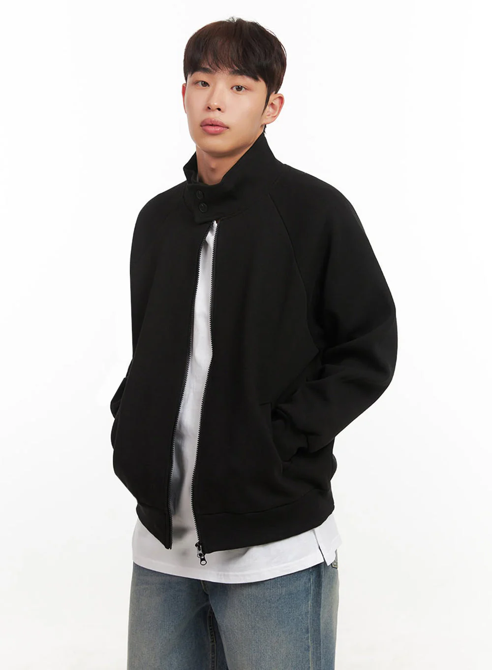 Men's Button-Neck Zip-Up Jacket IF517 - Image 4