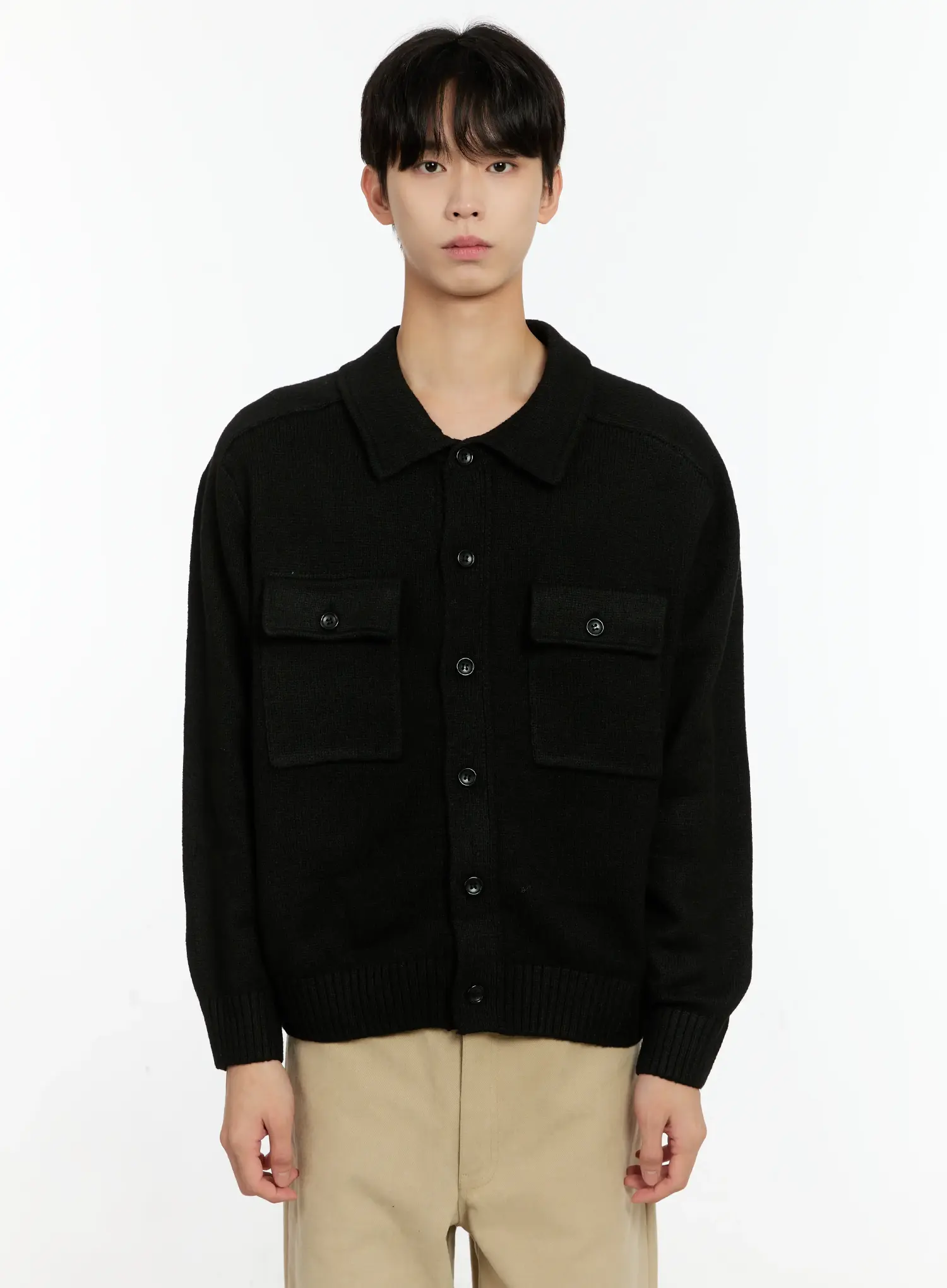 Men's Button-Up Knit Cardigan IN503 - Image 17
