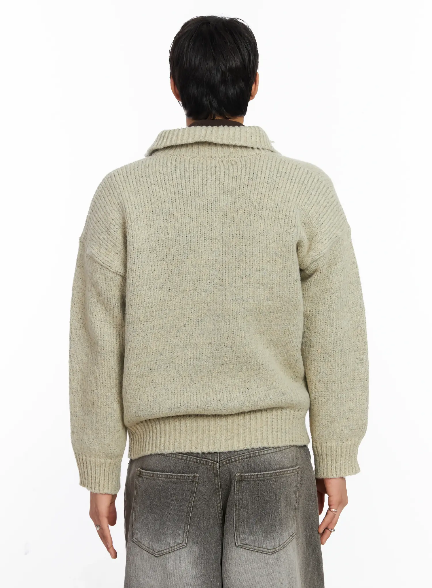 Men's Button-Up Sweater IF503 - Image 5
