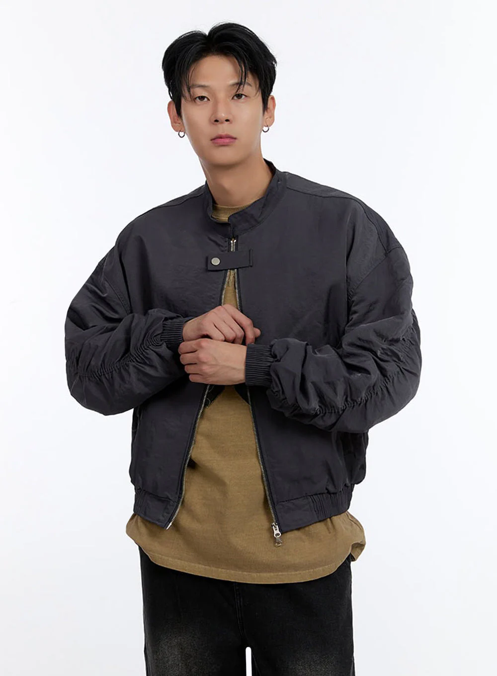 Men's Button Zip Up Jacket IO428 - Image 4