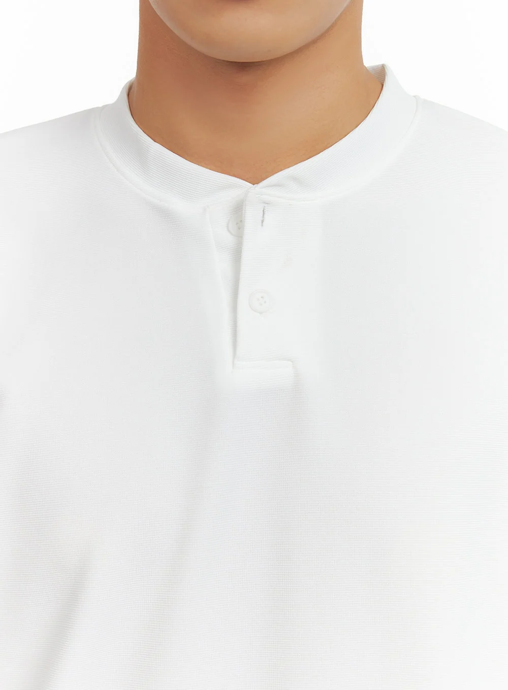 Men's Buttoned Solid T-Shirt IU414 - Image 2