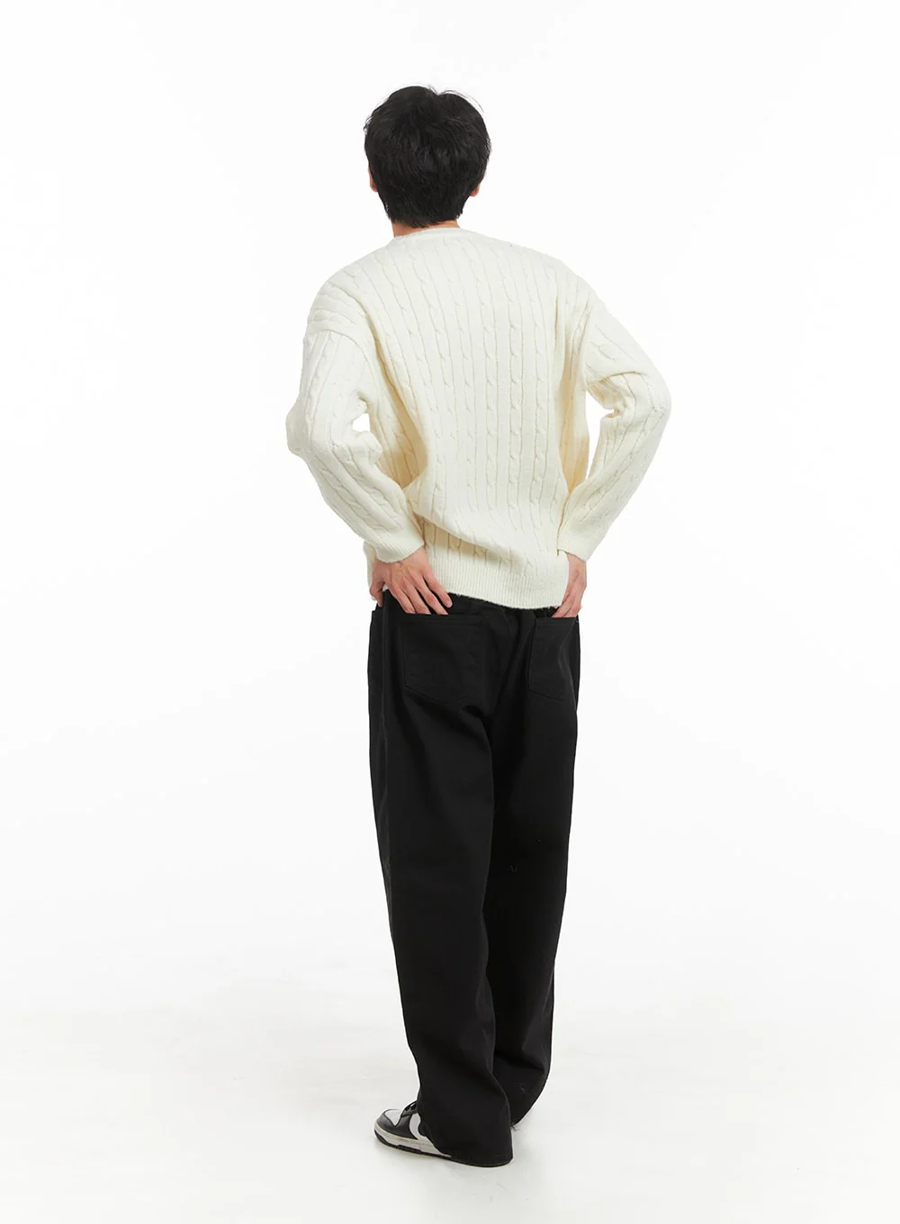 Men's Cable Knit Buttoned Sweater IA401 - Image 7