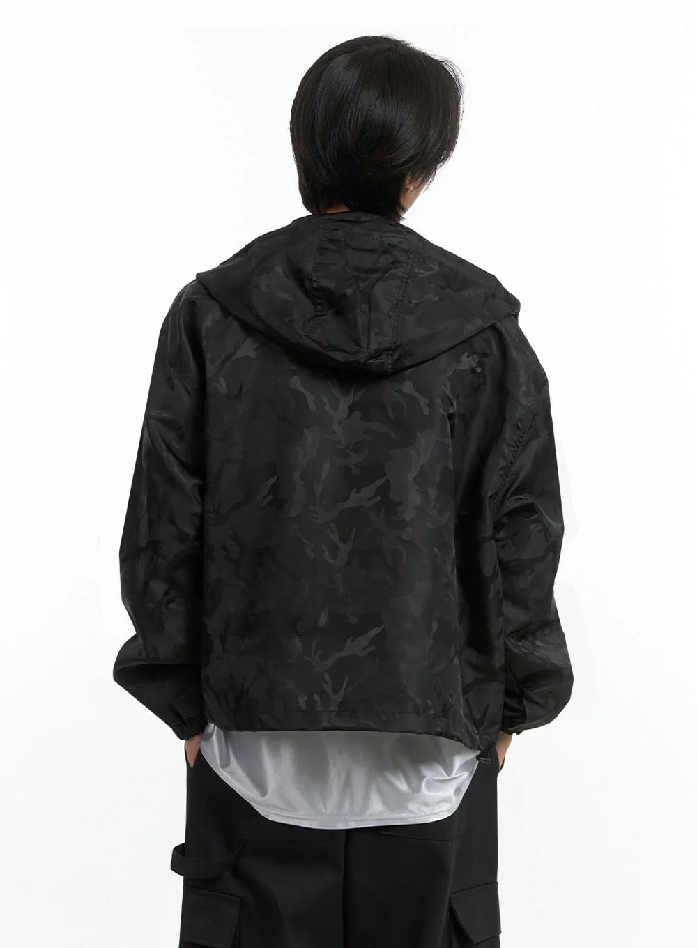 Men's Camo Zip-Up Hooded Jacket IO402 - Image 5