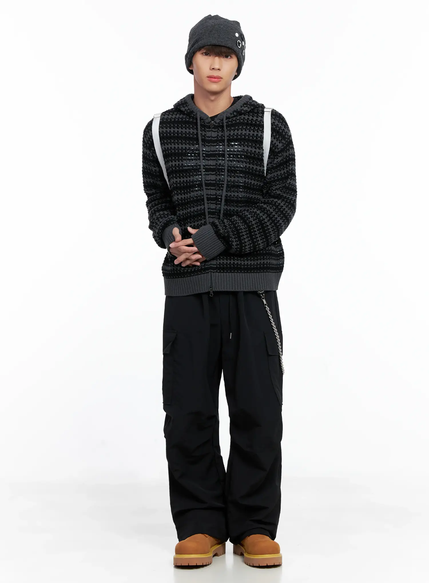 Men's Cargo Drawstring Pants IO506 - Image 11
