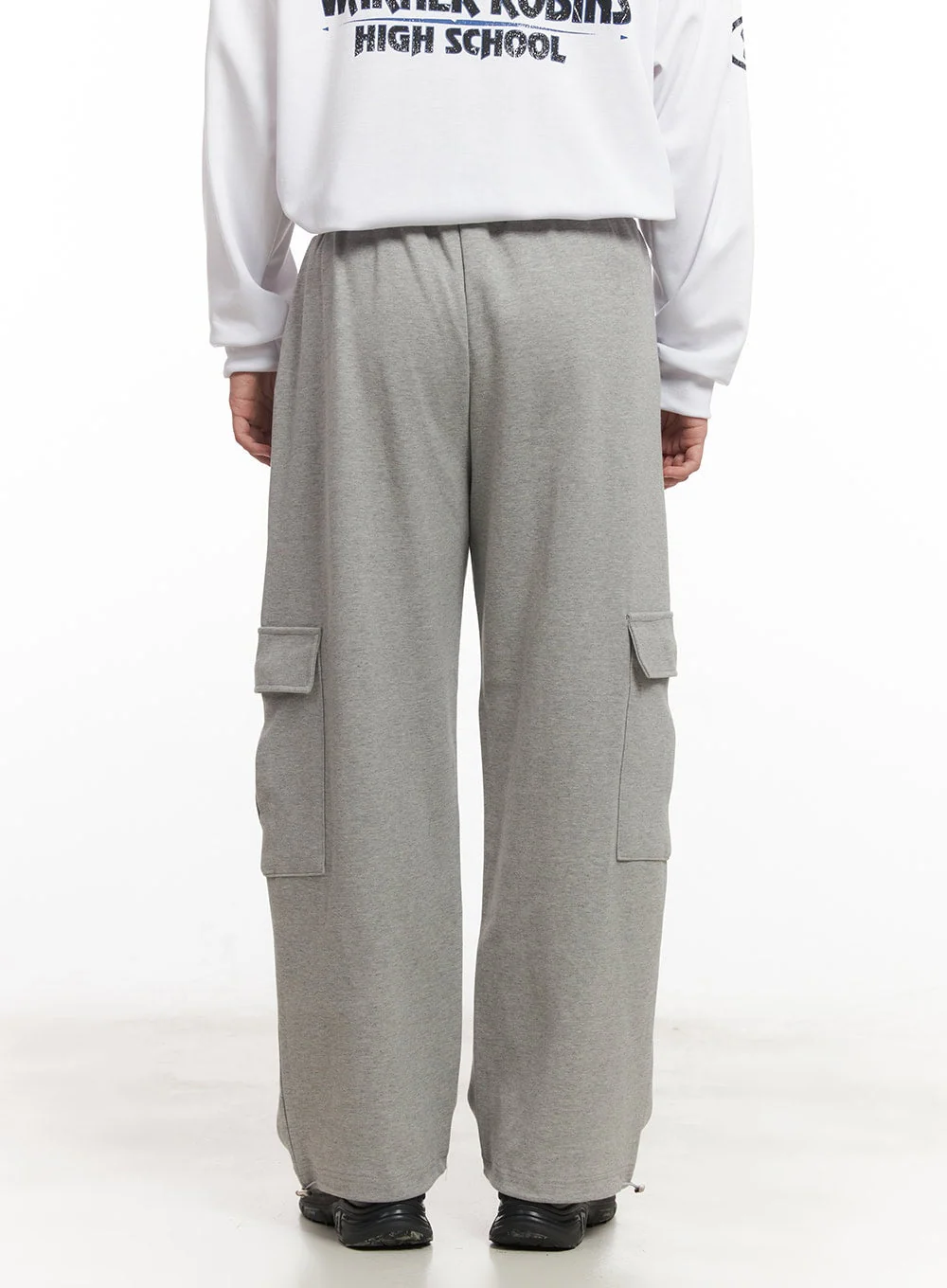 Men's Cargo Pocket Wide-Fit Sweatpants IM517 - Image 6