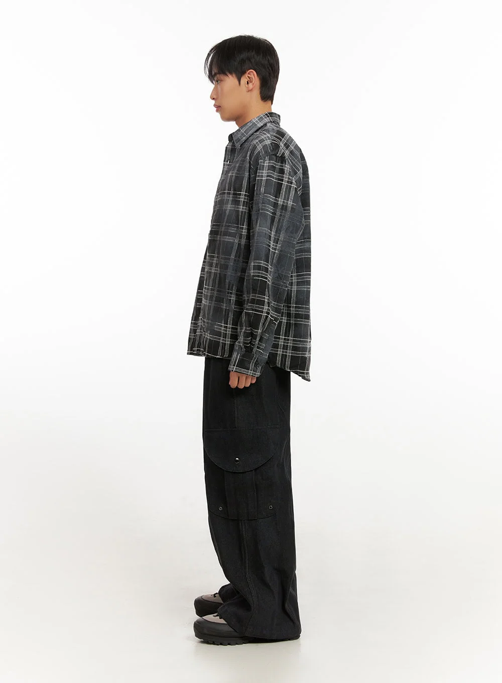 Men's Cargo Wide Fit Denim Jeans ID413 - Image 8