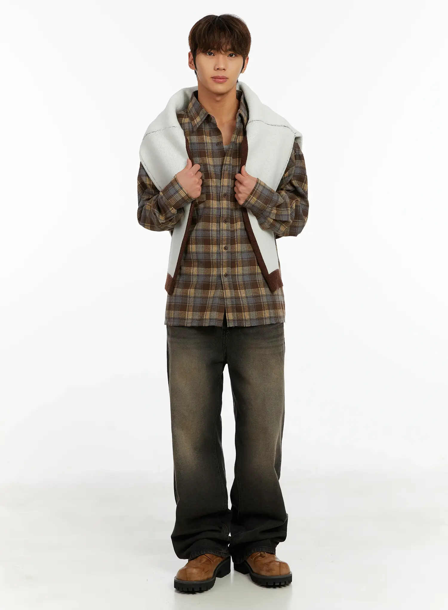 Men's Casual Checkered Shirt ID523 - Image 8