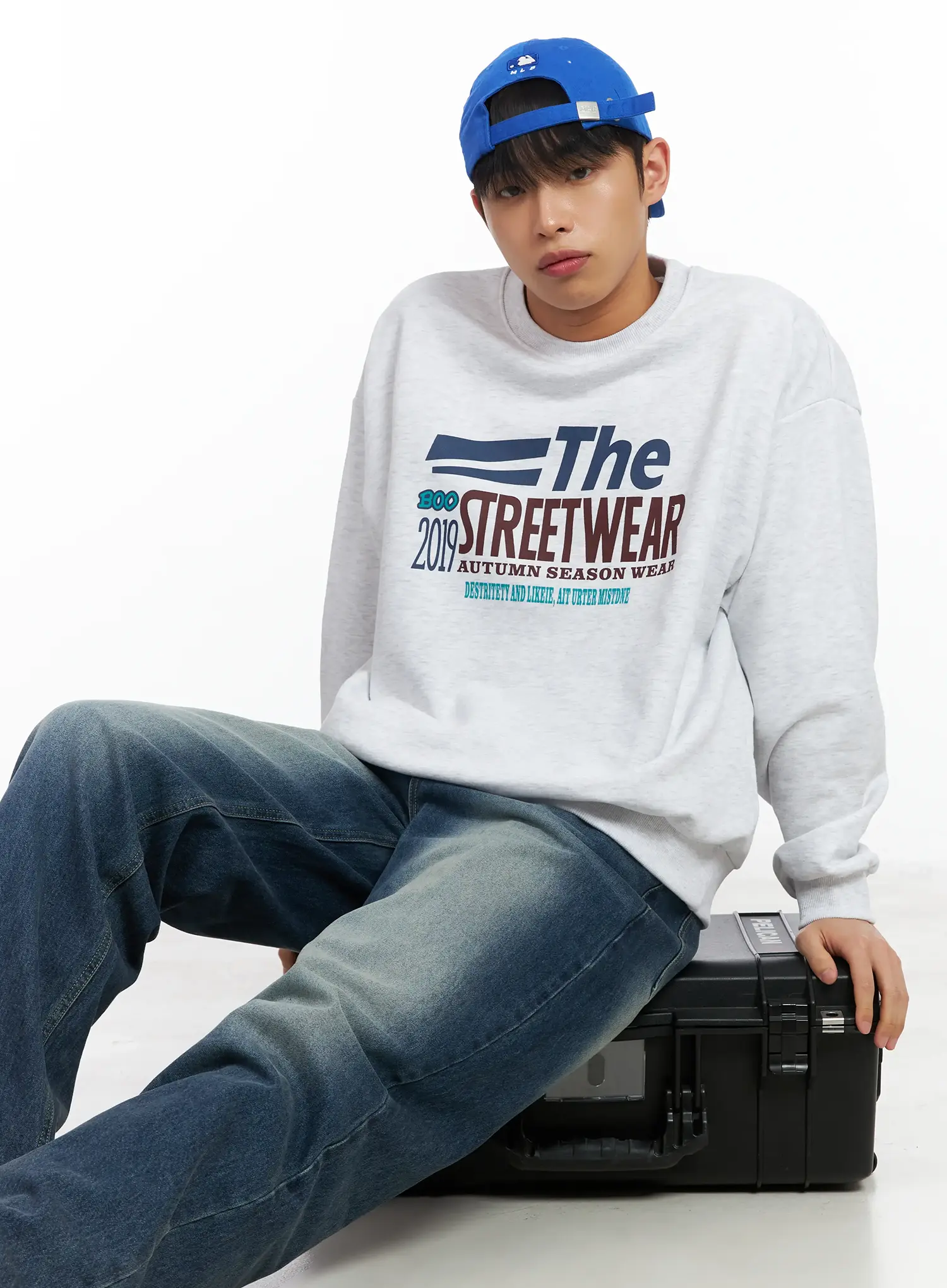 Men's Casual Graphic Crewneck Sweatshirt IM511