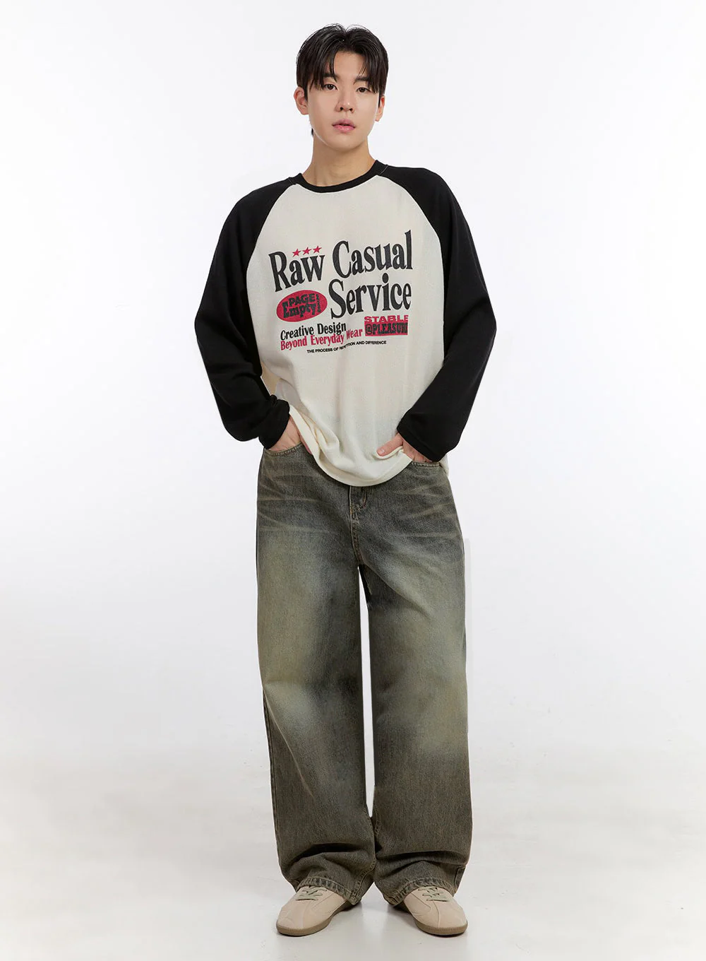 Men's Casual Graphic Long-Sleeve T-Shirt IF528 - Image 2