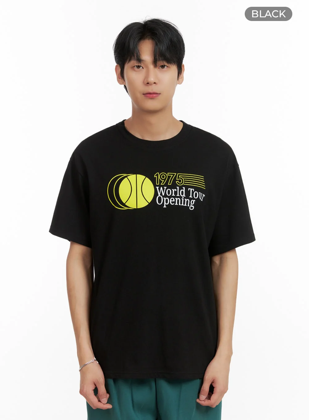 Men's Casual Lettering T-Shirt IL403 - Image 11